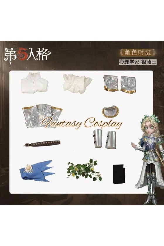 Identity V Psychologist Ada Mesmer The Silver Knight Cosplay Costume